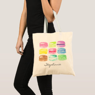 Personalisiertes Macaroon-Wasserfarben-Mädchenhaft Tragetasche