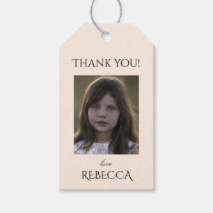 Personalisiertes Mädchen Foto Dankeschön für Gesch Geschenkanhänger