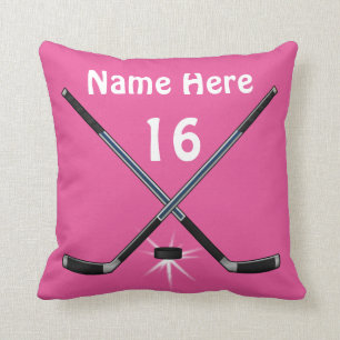 Personalisiertes Mädchen-Hockey Pillows ihren Kissen