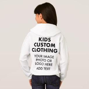 Personalisiertes MÄDCHEN-PULLOVER-HOODIE - WEISS Hoodie