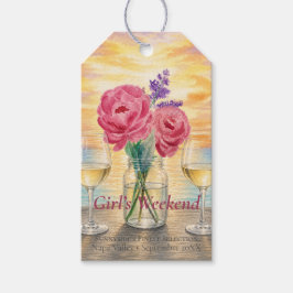 Personalisiertes Mädchen-Wochenende-Wasserfarben-W Geschenkanhänger