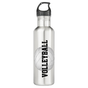 personalisiertes Mädchenvolleyball aus Edelstahl Trinkflasche