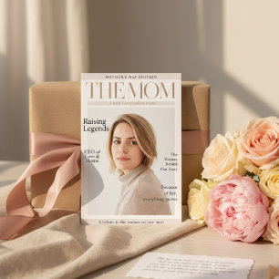 Personalisiertes Magazin im Muttertagsstil mit Fot Feiertagskarte