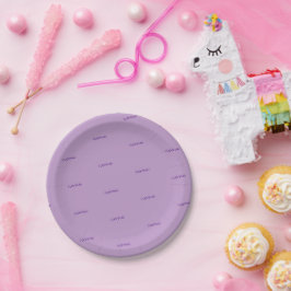 Personalisiertes Magenta Pappteller