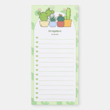 Personalisiertes MagnetNotepad - Kaktus #1