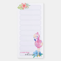 Personalisiertes Magnetnotiz - Flamingo #1