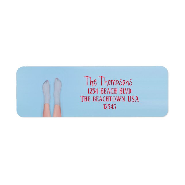 Personalisiertes Mailen am Strand Niedlicher Einfa (Vorne)