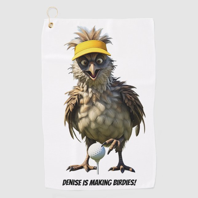 Personalisiertes Making Birdies - Golfhandtuch (Vorderseite)