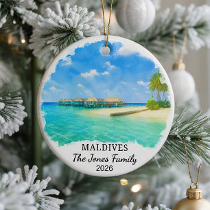 Personalisiertes Malediven-Keramik-Ornament, Benut Keramik Ornament