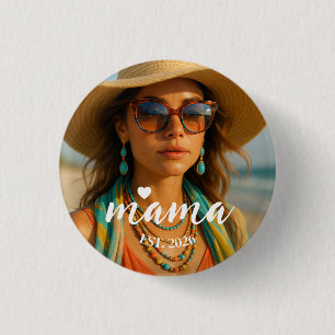 Personalisiertes Mama Est Jahr Benutzerdefiniertes Button