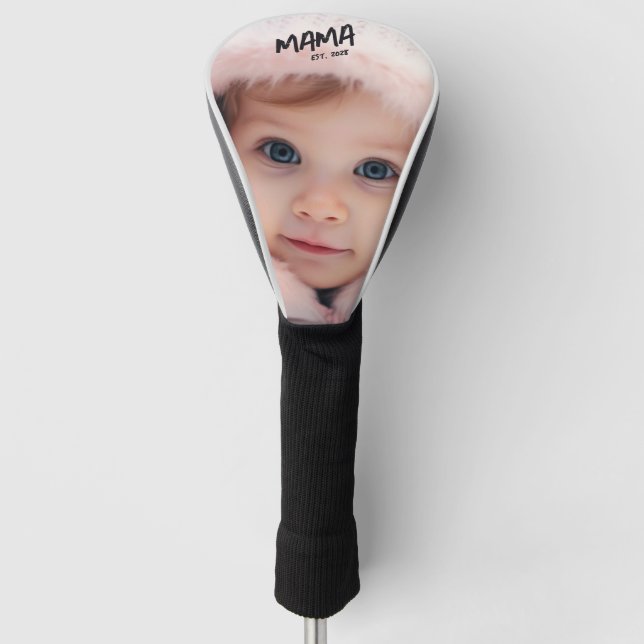 Personalisiertes Mama-Foto-Mutter Golf Headcover (Vorderseite)