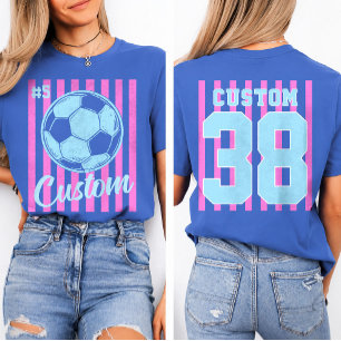 Personalisiertes Mama-Fußballname- und -Nummer-Shi T-Shirt