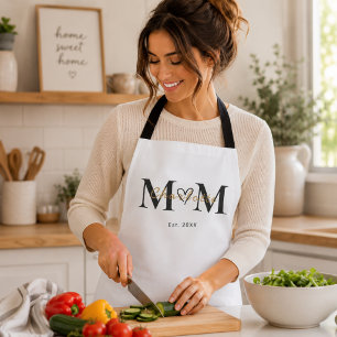 Personalisiertes Mama-Name-Est-Jahr-Schürzengesche Schürze