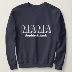 Personalisiertes Mama Sweatshirt mit Kid-Namen