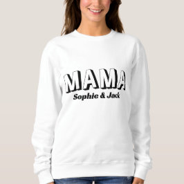 Personalisiertes Mama Sweatshirt mit Kid-Namen