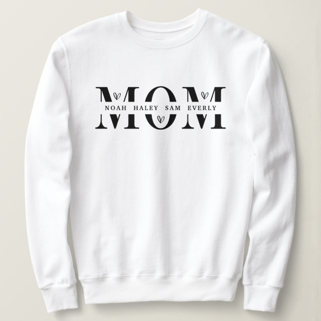 Personalisiertes Mamma-Sweatshirt mit Kindernamen  Sweatshirt (Design vorne)