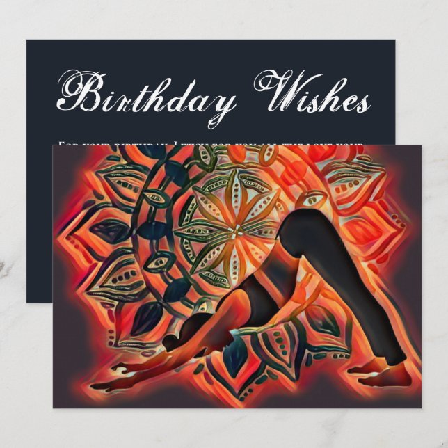 Personalisiertes Mandala Yoga Spirituelles Glück G (Vorne/Hinten)