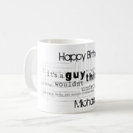 Personalisiertes männliches alles Gute zum Kaffeetasse