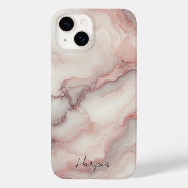 Personalisiertes Marble Stone Phone Case (Rückseite)