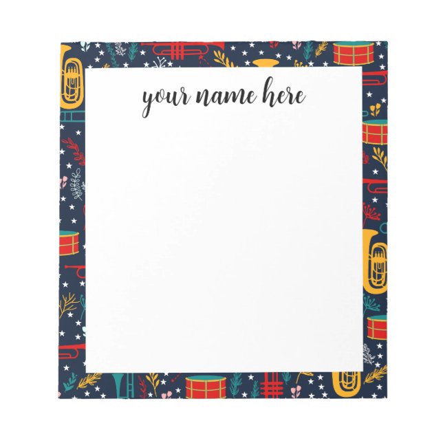 Personalisiertes Marching Band Notepad Notizblock (Vorderseite)