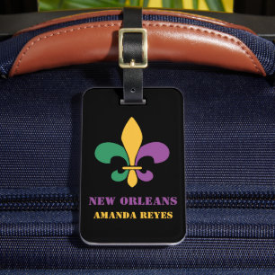 Personalisiertes Mardi Gras New Orleans Gepäckanhänger