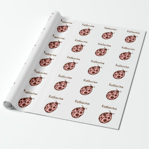 Personalisiertes Marienkäfer-Geburtstags-Geschenkp Geschenkpapier