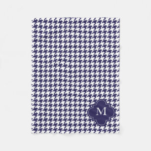 Personalisiertes Marine-Blau-u. Fleecedecke