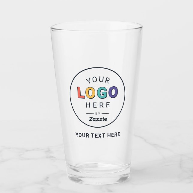 Personalisiertes Markenlogo-Design Glas (Vorderseite)