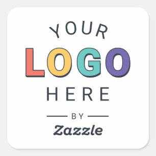 Personalisiertes Markenlogo-Design Quadratischer Aufkleber