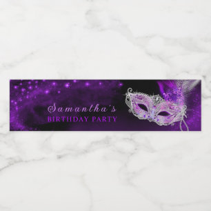 Personalisiertes Maskenball-Party-Wasserflaschenet Wasserflaschenetikett