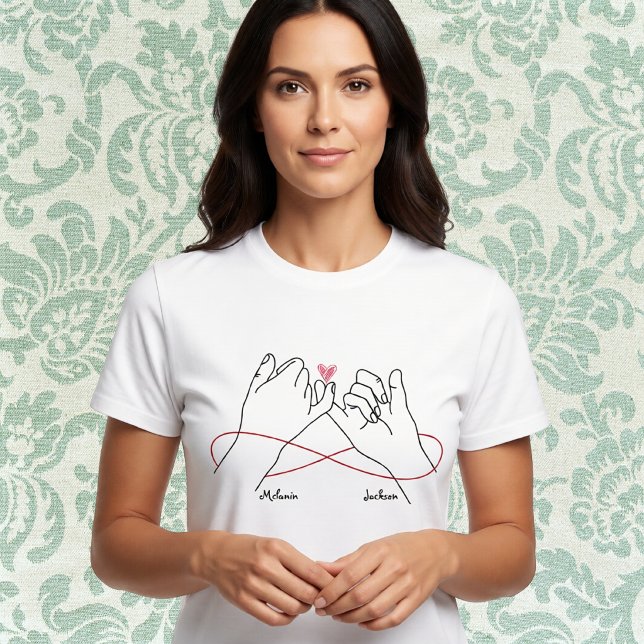 Personalisiertes Matching Couple Valentine's Day S T-Shirt (Personalized Matching Couple Valentine's Day Shirt)