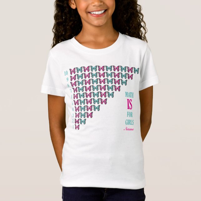 Personalisiertes Mathe ist für Mädchen, T-Shirt (Vorderseite)