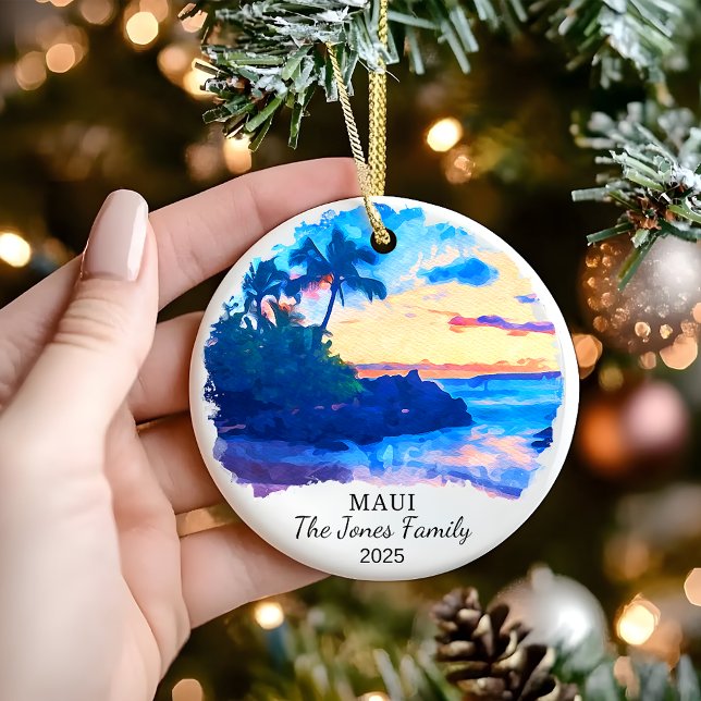 Personalisiertes Maui-Ornament, Geschenk von Hawai Keramik Ornament (Von Creator hochgeladen)