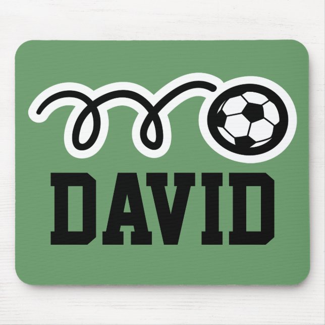 Personalisiertes Mauskastengeschenk mit Fußball-Dr Mousepad (Vorne)