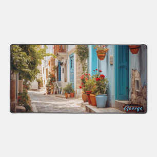 Personalisiertes Mediterranean Island Street Desk  Schreibtischunterlage