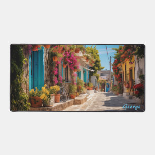 Personalisiertes Mediterranean Island Street Desk  Schreibtischunterlage