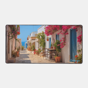 Personalisiertes Mediterranean Island Street Desk  Schreibtischunterlage