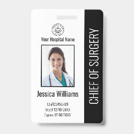 Personalisiertes medizinisches Mitarbeiter Foto ID Ausweis