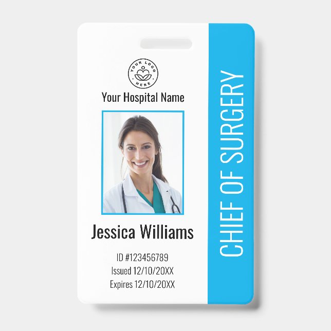 Personalisiertes medizinisches Mitarbeiter Foto ID Ausweis (Vorderseite)