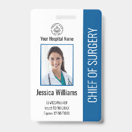 Personalisiertes medizinisches Mitarbeiter Foto ID Ausweis