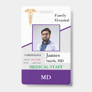 Personalisiertes medizinisches Mitarbeiter-ID-Abze Ausweis