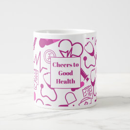 Personalisiertes medizinisches Thema Gesundheitswe Jumbo-Tasse