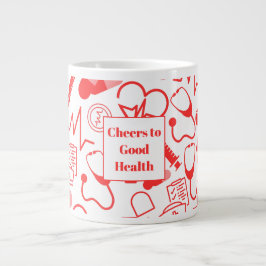 Personalisiertes medizinisches Thema Gesundheitswe Jumbo-Tasse