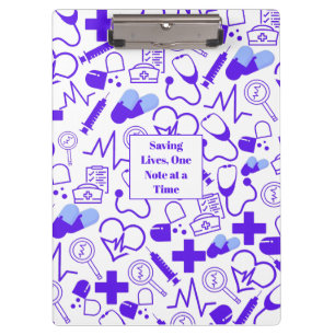 Personalisiertes medizinisches Thema Gesundheitswe Klemmbrett