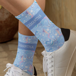 Personalisiertes Meerjungfrau Liebhaber Muster Socken