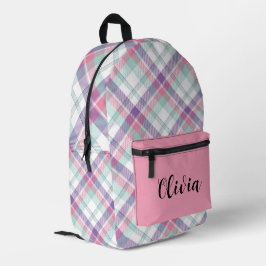 Personalisiertes mehrfarbiges Kariert Bedruckter Rucksack