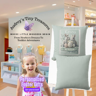 Personalisiertes Mein erstes Ostern Baby Kissen