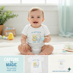 Personalisiertes Mein erstes Ostern Süßes Küken 20 Baby Strampler