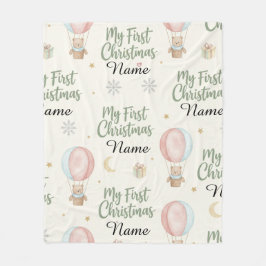 Personalisiertes Mein erstes Weihnachten Namens-An Fleecedecke