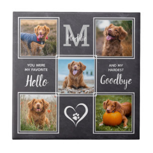 Personalisiertes Memorial Pet Loss Foto Collage Fliese